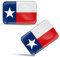 Biomar Labs® 2 x Aufkleber 3D Gel Silikon Stickers Texanischem Texas USA Flagge Fahne Flag Auto Motorrad Fahrrad Fenster Tür PC Handy Tablet Laptop F 57