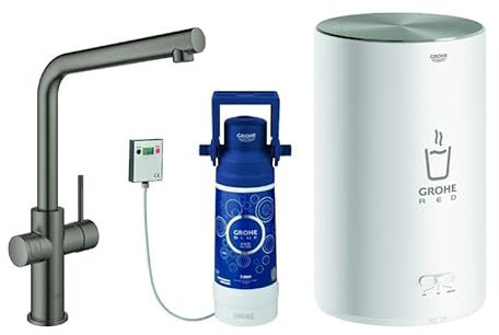 Grohe Armatur und Boiler Red Duo 30327 30327 M-Size L-Ausl. Hard Graphite Geb, 30327AL1