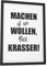 Papierschmiede® Bilder Home Kunstdruck mit Rahmen A4 (21x30 cm) Spruch Poster Zuhause Schrift Bild Wanddeko in schwarz weiß, Sprüche für Wohnzimmer Büro Küche, Machen ist wie wollen, nur krasser