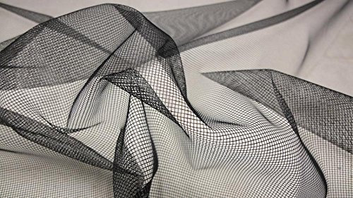 Fabrics-City Malla para mosca negra de tela 1 x 1 mm, 3228 (negro)