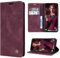 RuiPower Handyhülle für Samsung Galaxy A71 Hülle Premium PU Leder Flip Wallet Case Klapphülle Klappbar Lederhulle Stoßfest Silikon Bumper Schutzhülle Tasche für Samsung Galaxy A71 4G - Wein Rot