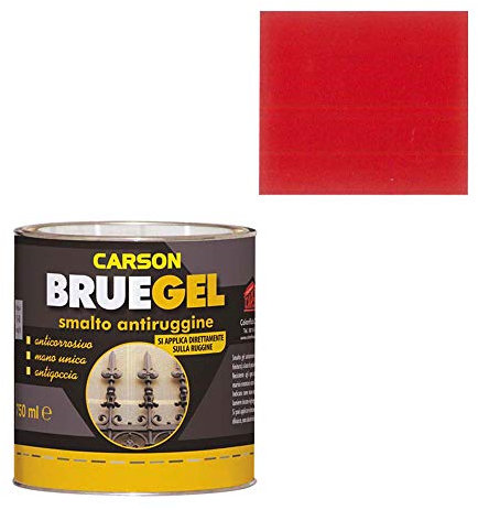 Colorificio Carson Bruegel Smalto Antiruggine Anticorrosiva Per Ferro Vernice Mano Unica Uretanico (RAL 3000 - ROSSO FUOCO)