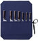 Waxed Canvas Knife Roll Bag with 7 Slots for Knives & Cutlery, Kitchen Knife Organizer, Blue