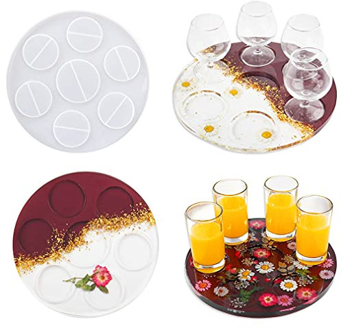 iSuperb Wine Glass Holder Resin Molds Shot Glass Serving Tray Silicone Molds Cup Coaster Epoxy Mould Wine Rack Resin Casting Mold for Bottle Holder DIY/Decorative (Wine Rack Resin Mold)