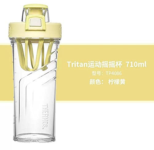 Gourde Sport, Bouteille d'eau de Haute Qualité, Reutilisable, Bouteille de Sport,pour Enfant & Adulte, Convient pour Le Sport, la Camping -Jaune citron_500 ml-1000ml