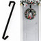 Meschett 1 Pezzi gancio porta ghirlanda porta anteriore,15 Pollici gancio in metallo sopra la porta per decorazioni natalizie e feste,vestiti appesi,ghirlande ect (nero)