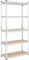 Yaheetech Étagère à 5 Niveaux Étagère Metallique Garage 153 × 75 × 30cm Capacité de Charge 175kg avec Planches MDF et Cadre Organisateur sans Vis pour Entrepôt Grenier Buanderie Magasin Argenté