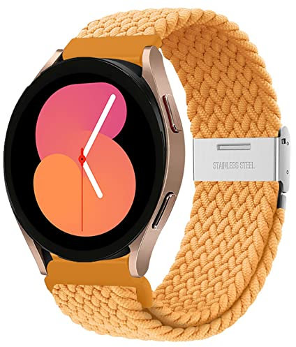 YuiYuKa Anello intrecciato Solo Loop compatibile per Samsung Galaxy Watch 3 45 mm/Galaxy Watch 46 mm/Gear S3 Frontier Classic/per Fossil Gen 6/5E 44 mm/Gen 5 LTE/Carlyle, cinturino elastico in nylon