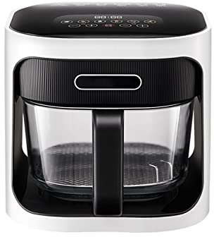 AVLUZ Fryer à air - 4. 2L / 3.8QT Coimeur de cuiseuse à four à four à coups de poule, panier antiadhésif en verre non couché avec 6 préréglages, visibles panoramiques, friture rapide