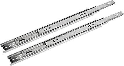 BigDean 1 Paar (2 Stk.) Schubladenschienen Vollauszüge - 45 x 700mm - Verzinkter Stahl - Schubladenvollauszüge Schubladenauszug Teleskopschienen Kugelführung - Schienensystem ohne Softclose