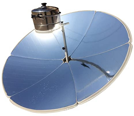 oiakus Fornello Solare Fornello, Fornello Solare A Concentrazione, Fornello Solare Parabolico Portatile 1800 W, Staffa in Ferro Pieghevole Forno Solare per Patio Cortile Esterno