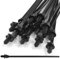 Piutouyar 50 Stück schwarze Nylon-Kabelbinder, 205 mm, Tannenbaum-Montage-Kabelbinder, selbstsichernde Mehrzweck-Drahtband