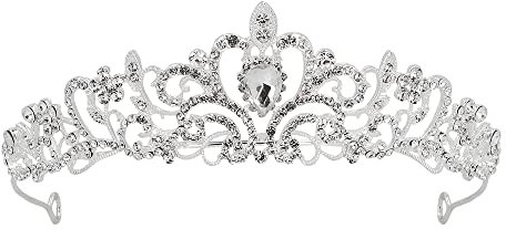 Boland - Tiara Königin, Haarband, Krone, Diadem, Prinzessin, Zubehör für Hochzeit, JGA und Karneval