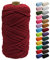 Uiopa Macrame Cord 5mm x 90m, Thick Macrame Rope 8-Strand Braided Cotton Rope, Wine Red Cotton Cord for Plant Hangers, Wall Hanging, Dream Catcher, Garden, DIY Projects