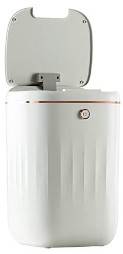Yumin Poubelle Intelligente Automatique ÉTanche ÉLectrique Grande Capacité DéChets Cuisine Salle de WC Capteur Automatique Blanc