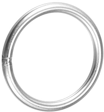METALLIXITY 304 Edelstahl O Ringe (80mm AD 8mm Dick) 1Stk Geschweißt Rund Ring - für Hängende Objekte