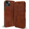 CoolGadget Klapphülle für iPhone 15, PU Leder, Kartenfach, Magnetverschluss, Standfunktion, Rundumschutz - Braun