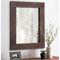HLFMVWE Wandspiegel mit rustikalem Holzrahmen, rechteckiger Spiegel, Vintage-Hängespiegel für Schlafzimmer, Badezimmer, Wohnzimmer, Bauernhaus, Wanddekoration, braun, groß, 40,6 x 30,5 cm
