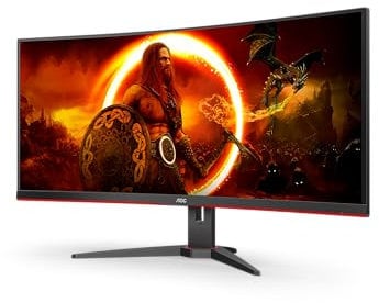 AOC Gaming CU34G2XE - 34 Zoll WQHD Curved Monitor, 144 Hz, FreeSync Prem., HDR10 (3440x1440, 1 ms MPRT, HDMI, DisplayPort) schwarz-rot