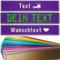 1 Stück Fun Kennzeichen 52cm x 11cm mit Wunschtext Individuell Wunschkennzeichen Wunschprägung Namens Kennzeichen Aluminium Namensschild | Individuelles Fun-Kennzeichen (violett)