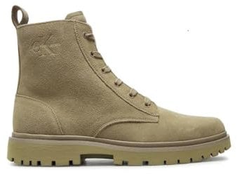 Calvin Klein Jeans Eva Boot Mid Laceup Iconic Dress YM0YM01070, Stivali Uomo, Beige (Triple Savannah Tan), 44.5 EU