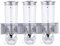 Wall Mount Cereal Dispenser | Snack Storage Container for Pantry with 3 Cups, Wall Mounted Candy Dispenser, Set of 2 Triple Dry Food Dispensers for Rice, Cereal, Flour, and Sugar