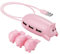 BAHJKASD Bonito concentrador USB 2.0 rosa con 3 tapas de decoración de cerdos, gran regalo para los amantes de los cerdos, decoración de cerdos, hub USB 2.0 para PC, 3 puertos para portátil