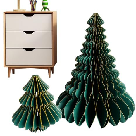 Albero di Natale di carta pieghevole da tavolo, albero di Natale di carta - Albero di Natale di carta pieghevole da tavolo | Albero di Natale Decorazioni natalizie per layout di scena 2x per centrotav