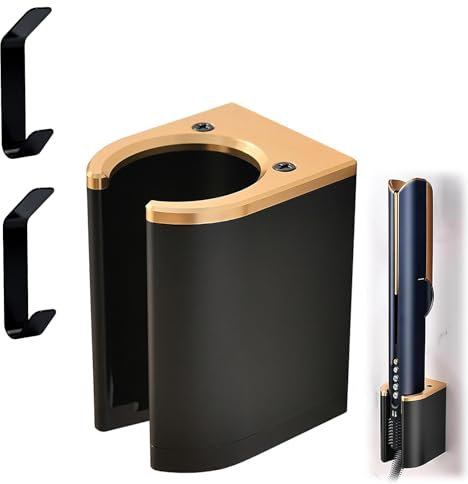 Ysislybin Soporte de Pared, Soporte de Almacenamiento Compatible con Dyson Airstrait HT01 para Accesorios Airstrait para Alisadores Cepillo Alisador Varios Palos de Pelo Rizado