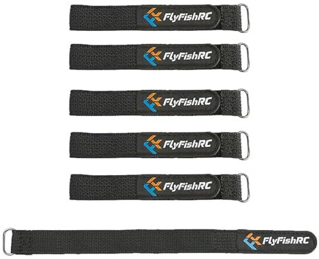6pcs RC Models FPV Battery Straps Batteries Strap 20x200mm Tie Down Fiber Rubberized Straps Non-Slip for FPV Drone Helicopters Planes Cars Tanks