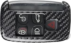 KDZDJH Car Key Shells For Jaguar F-Tempo F-Typ XE XF XJ with snap buttons Key Shell Case Fob Fit Cases Smart Accessories Buttons With Keychain