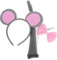 TOGEVAL 3pcs Set Mouse Headband Adult Mouse Costume Cosplay Costume Cute Mouse Costume Halloween Headbands Costume Halloween Mouse Costume Halloween Dress up Outfit Cloth