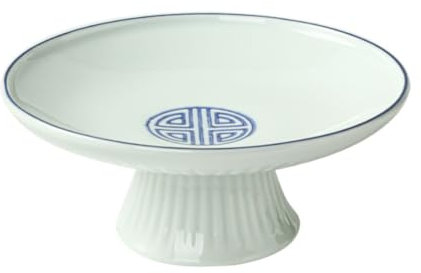 Tall Fruit Bowl Cake Server Stand Relish Tray Footed Cake Plate Serving Tray Fruit Plate Glass Fruit Ice Cream Bowls Cake Table Decorations Cake Dish Ceramics Pastry White