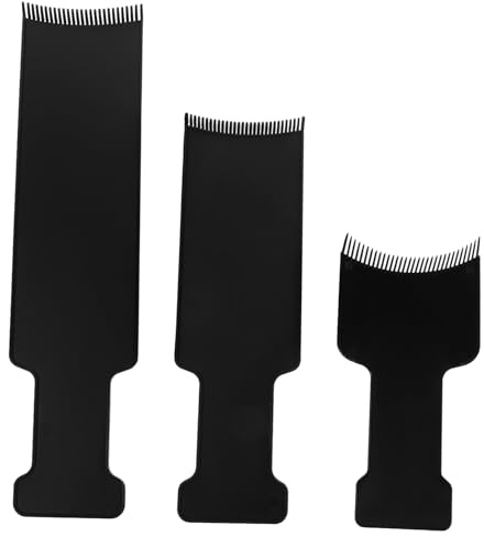 Generic Hair Dyeing Kit Highlighting Board 3pcs Flat Top Comb Hair Blending Tool Easy Highlighting Kit Salon at Home
