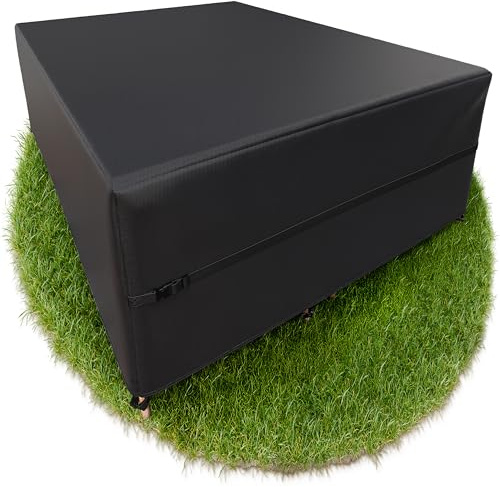 AMZBBQ® Premium Gartenmöbel Abdeckung – 300 x 250 x 100 cm – 100% wasserdichte Abdeckplane, Winterfeste Abdeckhaube für Gartentisch & Stühle, Wetterfeste & UV-beständige Schutzhülle, reißfeste Plane
