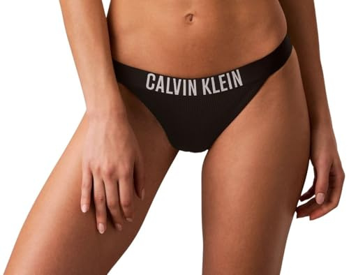 Calvin Klein Damen Bikinihose Brazilian Gerippt, Schwarz (Black), S
