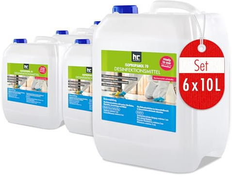Höfer Chemie 6 x 10 L Zugelassenes Desinfektionsmittel für Oberflächen | Anwendungsfertig - auch geeignet für Lebensmittelindustrie