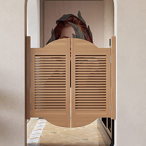 RRrawgff Portes Pliantes intérieures à persiennes, Porte de Salon-café en Bois Massif avec charnières en Acier Inoxydable, Porte battante à Fermeture Automatique