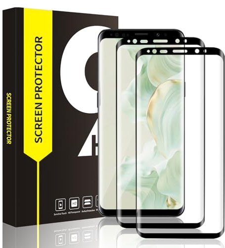 Carantee 2 Stück für Panzerglas für Samsung Galaxy S8 Schutzfolie, 3D Schwarzer Rand Folie für Samsung Galaxy S8 Schutzglas, Anti-Blasen Extremer Kratzschutz Anti-Fingerabdruck Displayschutzfolie