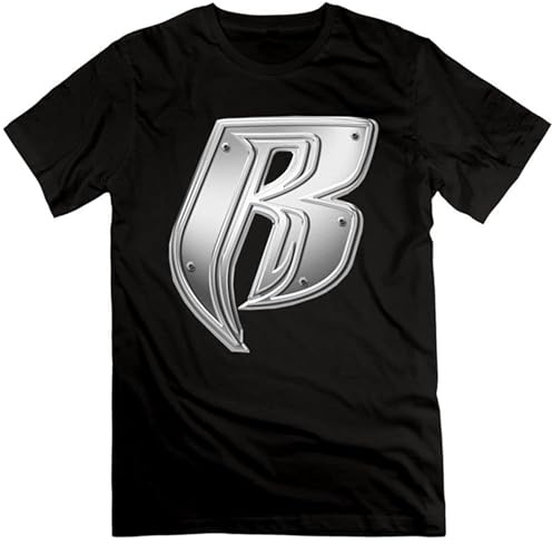 Men Ruff Ryders Logo T Shirt Black L