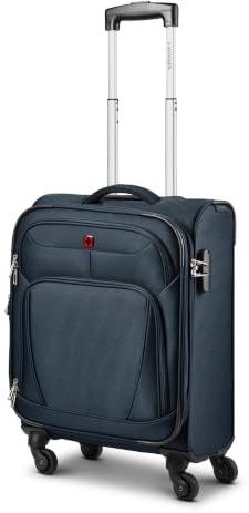 WENGER Kabinen-Koffer für Damen und Herren | Kleiner Cabin-Trolley 39 x 20 x 54 cm aus hochwertigem Polyester 600D Material | Erweiterbar & Fronttasche| Beaumont Serie