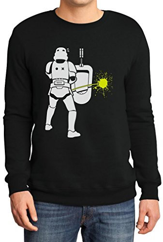 Tolle Geschenkidee Pulli für zielsichere Klo-Krieger in voller Montur Sweatshirt X-Large Schwarz