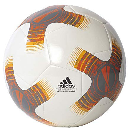 adidas Herren UEFA Europa League Capitano Fußball Trainingsball, White/Ironmt/Black/Co, 4