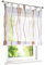 Voile Raffrollo mit Wellen Druck Design Rollos Schlaufen Transparent Vorhang (BxH 140x140cm, Sand)