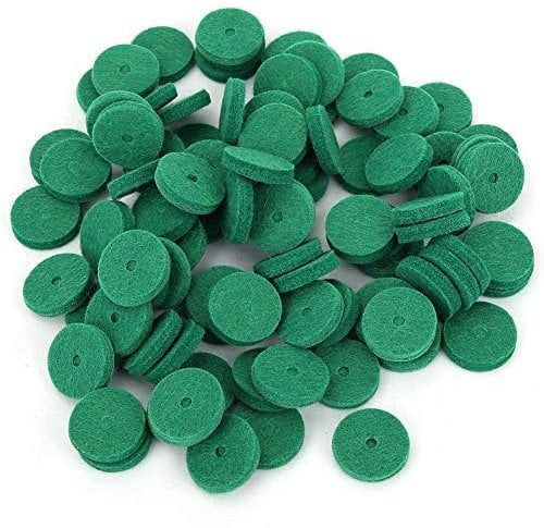 Piano Felt Pads, 90Pcs 22mm Piano Felt Cushion Piano Felt Washers Piano Leveling Key Washers Piano Regulating Tools Keyboard Balance Washers Piano Parts Replacement Green
