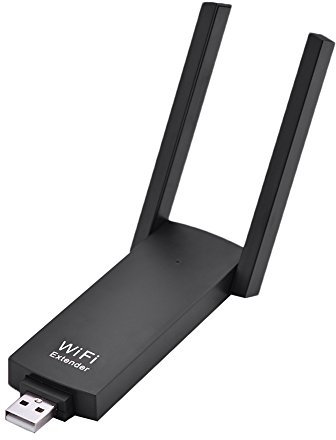 Amplificador de señal WiFi de 300M USB portátil, Amplificador Extensor de Red WiFi de Antena Potente Doble Externa, Amplificador de Ap inalámbrico de repetidor de Ruta Compatible con WPS/WEP/WPA