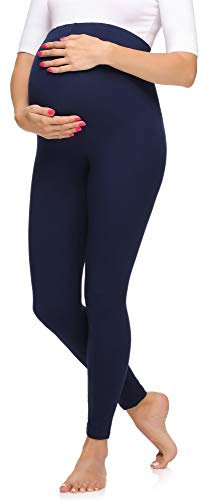 Merry Style Legging Long Grossesse Maternité Tenue Sport Femme MS10-297 (Bleu Marine, XL)
