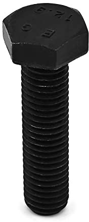 MroMax M10 x 40 mm viti esagonali bulloni in acciaio al carbonio metrico nero dente sinistro vite anti-dente 1 PZ