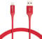 Amazon Basics Verbindungskabel USB-A auf Lightning, Nylon-umflochten, MFi-zertifiziertes Ladekabel für iPhone, rot, 0.9 m