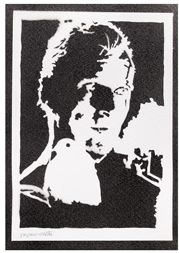 moreno-mata Echtes Handgemachtes Graffiti Blade Runner Filme Aesthetic Poster & Kunstdrucke Replikant Roy Batty Plakat Handmade Deko Wandbild Wanddeko Geschenke für Männer und Frauen